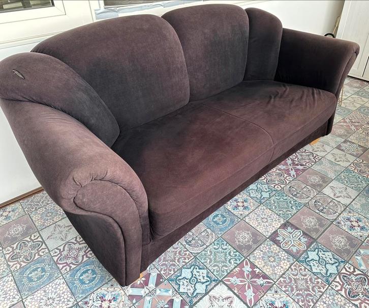 Zwarte zitbank, Huis en Inrichting, Banken | Sofa's en Chaises Longues, Gebruikt, Tweepersoons, 150 tot 200 cm, 75 tot 100 cm