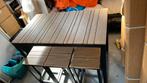 Tuintafel met 6 bijpassende stoelen, Ophalen, Zo goed als nieuw