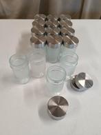 16 kruiden potjes met deksel., Ophalen, Gebruikt, Glas, Pot, Bus of Blik