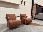2 Nieuwstaat Leolux Scylla fauteuils memory Design Stoel, Leolux, Nieuw, 75 tot 100 cm, Ophalen of Verzenden