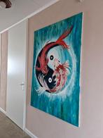Modern Acryl Schilderij XXL - Yin Yang Koi, Antiek en Kunst, Kunst | Schilderijen | Abstract, Ophalen of Verzenden