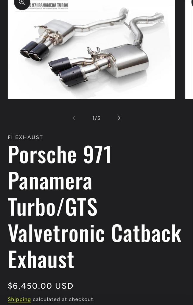 FI Uitlaat Panamera - Sportuitlaat Systeem, Auto-onderdelen, Uitlaatsystemen, Porsche, Nieuw, Ophalen of Verzenden