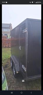 Dichte kar/aanhanger KOOPJE, dubbele as,  250x150x160cm, Ophalen of Verzenden, Gebruikt