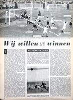 Artikel over voetbal 1953 Nederland Belgie, Verzenden, Gebruikt, Overige binnenlandse clubs, Boek of Tijdschrift
