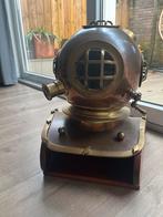 Vintage Duikhelm op Houten Voet, Antiek en Kunst, Ophalen of Verzenden