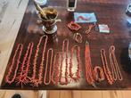 Bloedkoralen verzameling  18 items  waarvan 11 intact, Ophalen of Verzenden, Zilver