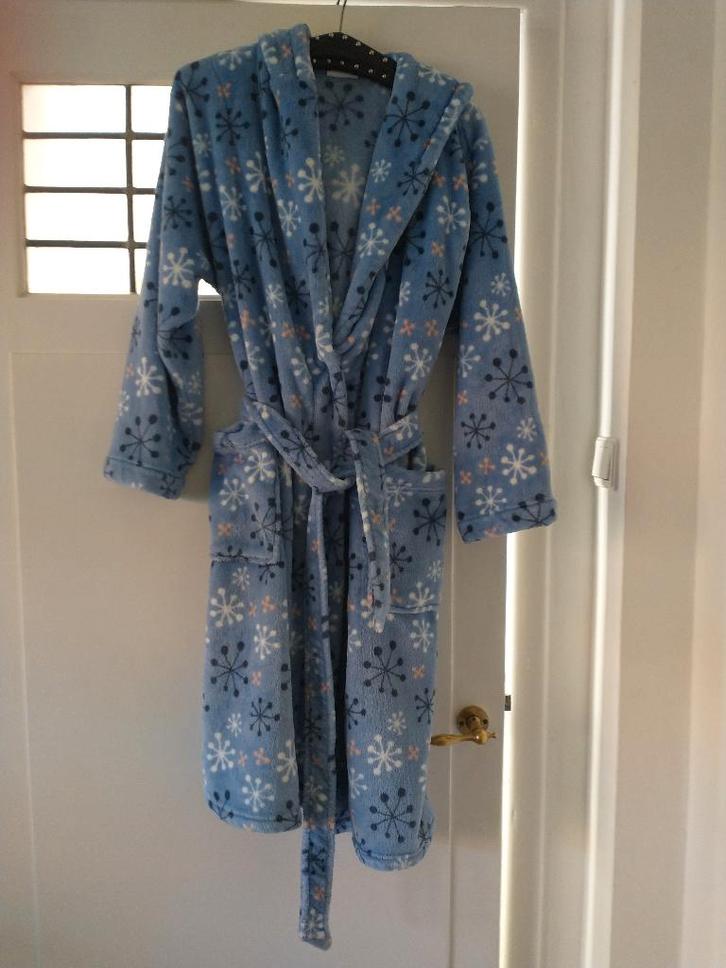 Dikke, warme, blauwe duster Ringella   mt  M-Lbadjas, Kleding | Dames, Pyjama's, Zo goed als nieuw, Maat 38/40 (M), Ophalen of Verzenden