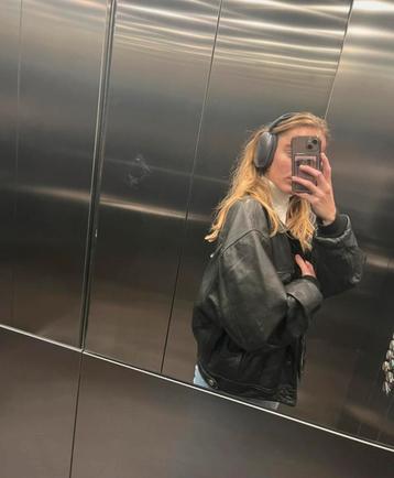 Vintage Oversized Leren Jas beschikbaar voor biedingen