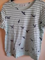 Shirt  44/46 mint met vogels, Kleding | Dames, Groen, Ophalen of Verzenden, Zo goed als nieuw, Maat 46/48 (XL) of groter