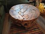 Massief houten boomstam salontafel – 80 cm diameter, Huis en Inrichting, Ophalen, Gebruikt, 50 tot 100 cm, Rond