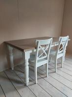 Landelijke eettafel grenen, Huis en Inrichting, Ophalen, Gebruikt, Rechthoekig, 50 tot 100 cm