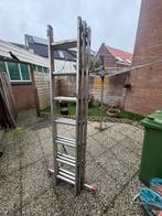 Driedelige schuifladder, Doe-het-zelf en Verbouw, Ladders en Trappen, Ophalen, Gebruikt, Ladder, Opvouwbaar of Inschuifbaar