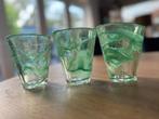 3x Kosta Boda Glas Vaas Ulrica Hydman Vallien - Groene Swirl, Gebruikt, Ophalen of Verzenden, Glas, Minder dan 50 cm