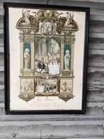 Antieke communie prent/religie/uit 1896, Antiek en Kunst, Antiek | Religie, Ophalen of Verzenden