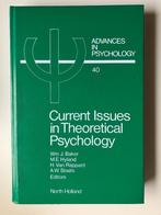 Current issues in theoretical psychology(vol.40), Boeken, Sociale psychologie, Ophalen of Verzenden, Zo goed als nieuw, Editors: W.J. Baker, M.E