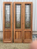 Unieke vondst eiken deuren met glas in messing, Doe-het-zelf en Verbouw, Jurgen.hoogenboezem@gmail.com, Glas, Binnendeur, Ophalen of Verzenden