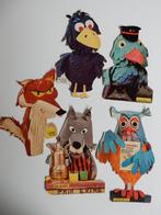 Fabeltjeskrant 5 figuren. Kartonnen hangers., Verzamelen, Ophalen of Verzenden, Gebruikt, Tv, Overige typen