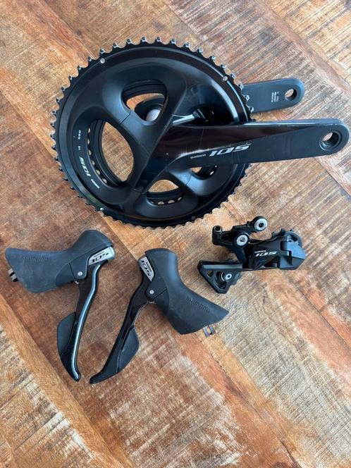 Shimano 105 Groepset R7000 (2x 11 speed) Zeer mooie staat, Fietsen en Brommers, Fietsonderdelen, Zo goed als nieuw, Racefiets