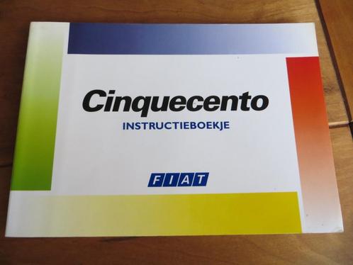 Instructieboek Fiat Cinquecento incl. Sporting 1995, 1997, Auto diversen, Handleidingen en Instructieboekjes, Ophalen of Verzenden