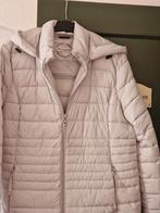 Lichtgrijze gewatteerde C&A jas met capuchon - Maa46, Kleding | Dames, Ophalen, Maat 46/48 (XL) of groter, Zo goed als nieuw, Grijs