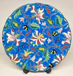 Emaux de Longwy Art Deco stijl sierbord floraal decor 652., Ophalen of Verzenden