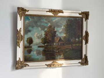 Groot Schilderij met Landschap beschikbaar voor biedingen
