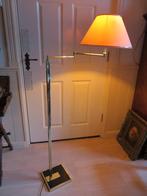 Vintage zwenkarm vloerlamp goud/zwart frame, Ophalen of Verzenden