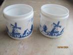 NIEUWSTAAT delftsblauw OPALINE tafereel TABAKSPOT jaar 60 70, Verzamelen, Ophalen of Verzenden, Zo goed als nieuw, Tabaksdoos of Verpakking