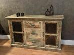 Oud houten dressoir uit India, Boho / bohemian/ ibiza style, Huis en Inrichting, Kasten | Dressoirs, Ophalen of Verzenden, Zo goed als nieuw