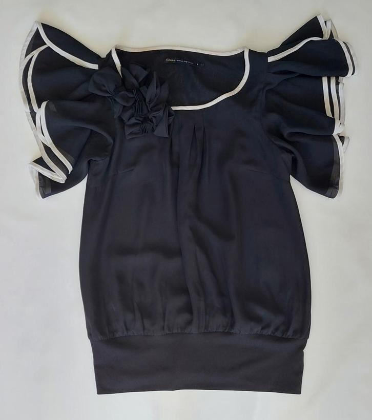 Mooie zwarte top van Steps – maat S – met luxe applicatie, Kleding | Dames, Tops, Zo goed als nieuw, Maat 38/40 (M), Zwart, Zonder mouw