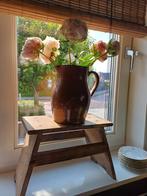 Brocante vensterbank krukje mini tafeltje, Antiek en Kunst, Ophalen of Verzenden, Rechthoekig, Minder dan 50 cm