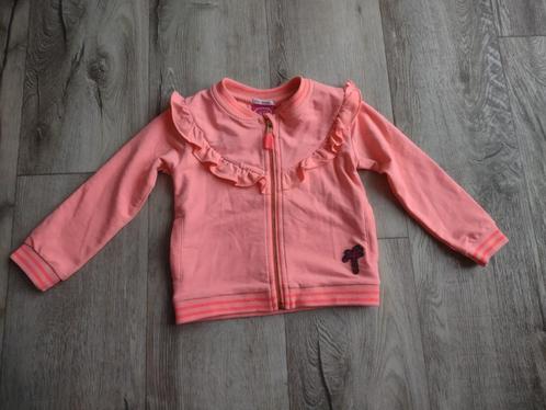 Prachtig roze vest met ruches, geborduurde bloemen Jubel, 98, Kinderen en Baby's, Kinderkleding | Maat 98, Zo goed als nieuw, Meisje