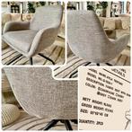 6 melange de luxe - draaibare eetkamerstoelen - fotoshoot, Ophalen, Zo goed als nieuw, Metaal, Grijs