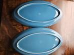 2 Fris Edam Jubilant Vleesschalen Koningsblauw, Huis en Inrichting, Keuken | Servies, Gebruikt, Ophalen of Verzenden, Schaal of Schalen