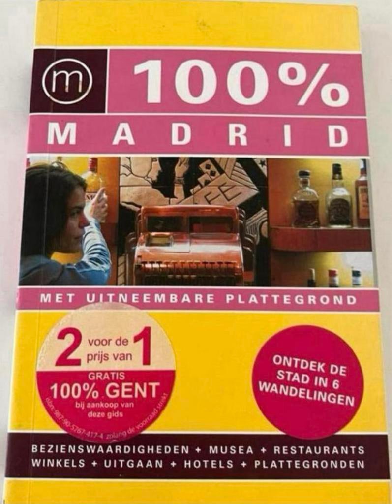 100% MADRID MET UITNEEMBARE PLATTEGROND, Boeken, Reisgidsen, Zo goed als nieuw, Reisgids of -boek, Europa, Overige merken, Budget