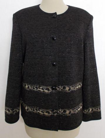 Mooi 84% wollen bruin/zwart/goud vest van Foresti! 42 beschikbaar voor biedingen