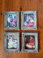 4 Tibetaanse afbeeldingen in gipsen lijstjes, Huis en Inrichting, Woonaccessoires | Lijsten, Overige materialen, Minder dan 50 cm