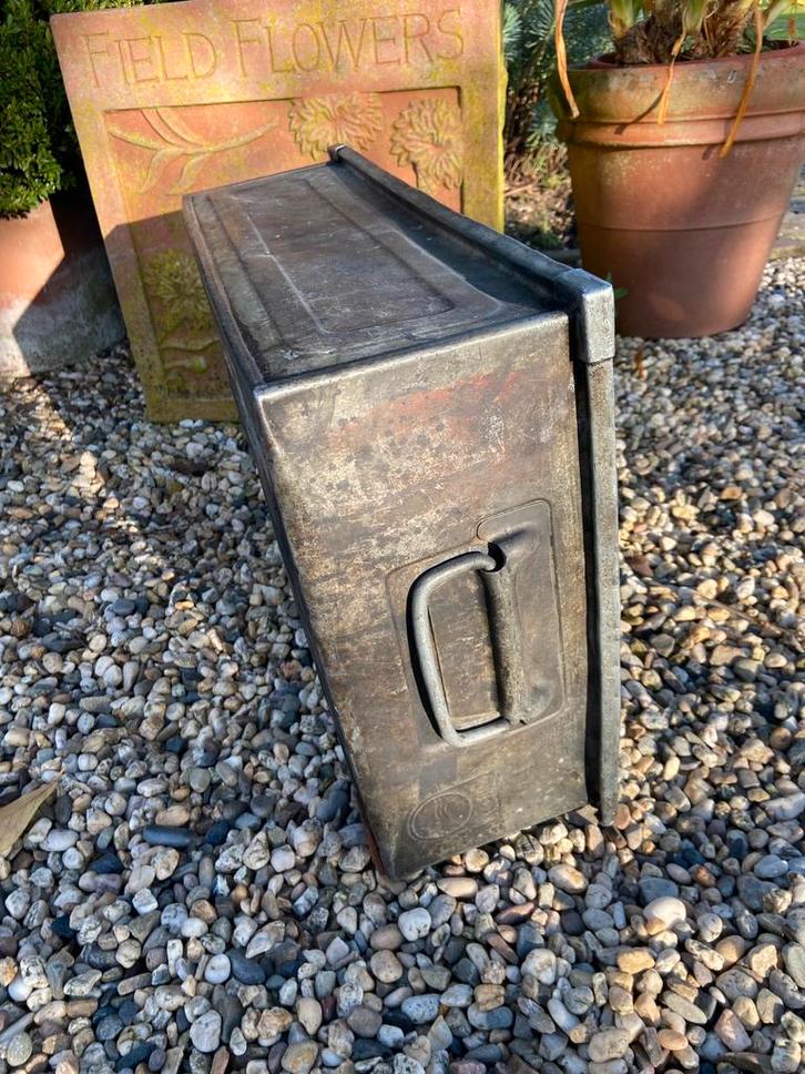 Oude zinken bak Philips industriële bak, Antiek en Kunst, Curiosa en Brocante, Ophalen of Verzenden