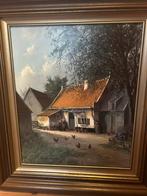 Boerderij met kippen, Antiek en Kunst, Kunst | Schilderijen | Klassiek, Ophalen