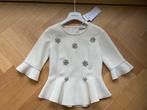 Monnalisa couture tuniek crème neoprene strass steen mt 152!, Kinderen en Baby's, Kinderkleding | Maat 152, Meisje, Trui of Vest