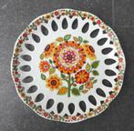 Vintage bord retro bloemenprint Porcellana Schmidt Brazil, Huis en Inrichting, Ophalen of Verzenden, Zo goed als nieuw, Bord(en)