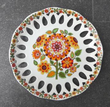 Vintage bord retro bloemenprint Porcellana Schmidt Brazil beschikbaar voor biedingen