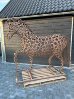 Prachtig Paard gemaakt van hoefijzers, Tuin en Terras, Ophalen