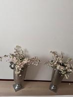 2x mooie grote riverdale vazen met zijde bloesembloemen, Ophalen, Overige kleuren, 75 cm of meer, Glas