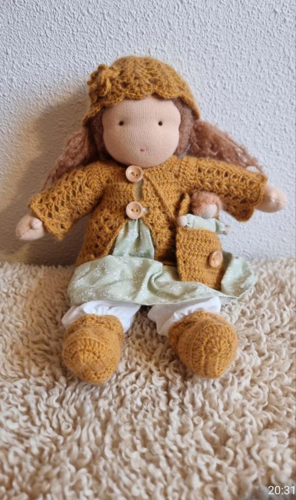 Zonnekind pop, handgemaakt & natuurlijke materialen, Kinderen en Baby's, Speelgoed | Poppen, Nieuw, Overige typen, Ophalen of Verzenden