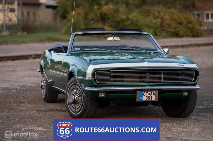 Chevrolet Camaro RS327 Cabriolet | 1968 | Route 66 Auctions, Auto's, Oldtimers, Bedrijf, Te koop, Chevrolet, Benzine, Overige carrosserieën