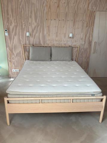 BJÖRKSNÄS bedframe berkenfineer met lattenbodem en matras beschikbaar voor biedingen