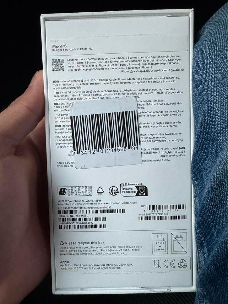 Iphone 16, Telecommunicatie, Mobiele telefoons | Apple iPhone, Nieuw, 128 GB, Zonder abonnement, Zonder simlock, Ophalen of Verzenden