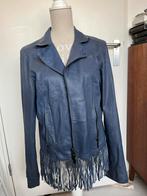 ARMA Cowboyjasje Leer Franje Maat 44 Blauw, Kleding | Dames, Blauw, Arma, Maat 42/44 (L), Ophalen of Verzenden