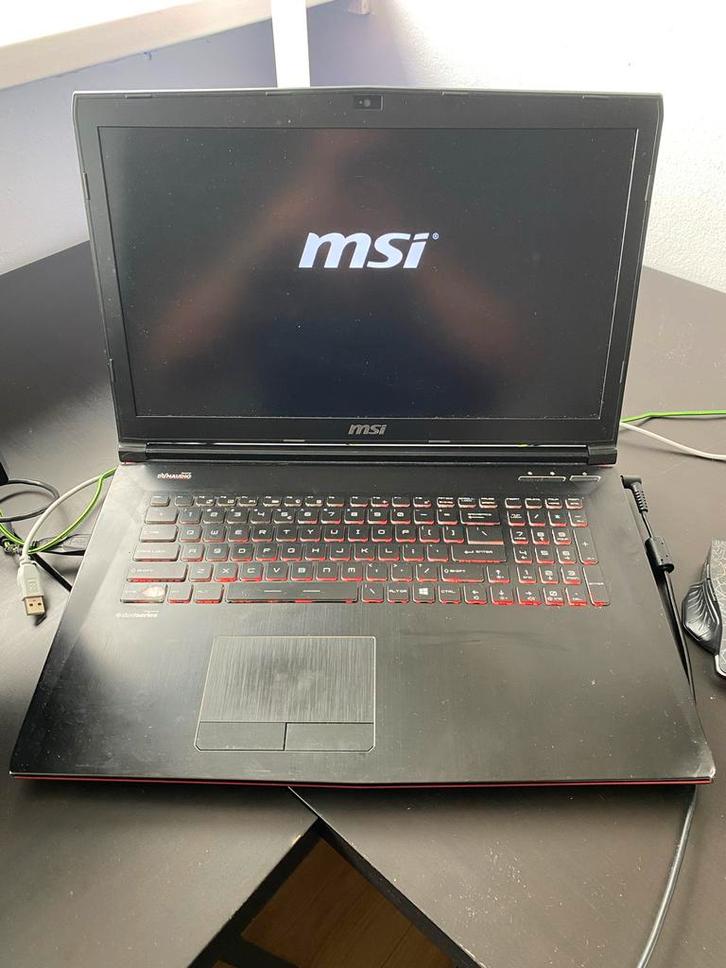 MSI GE72 Apache Pro Gaming Laptop, Computers en Software, Windows Laptops, Gebruikt, 17 inch of meer, HDD, Onbekend, 8 GB, Qwerty